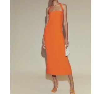 Reformation "Alli Silk Dress" in Citrus - Size 6